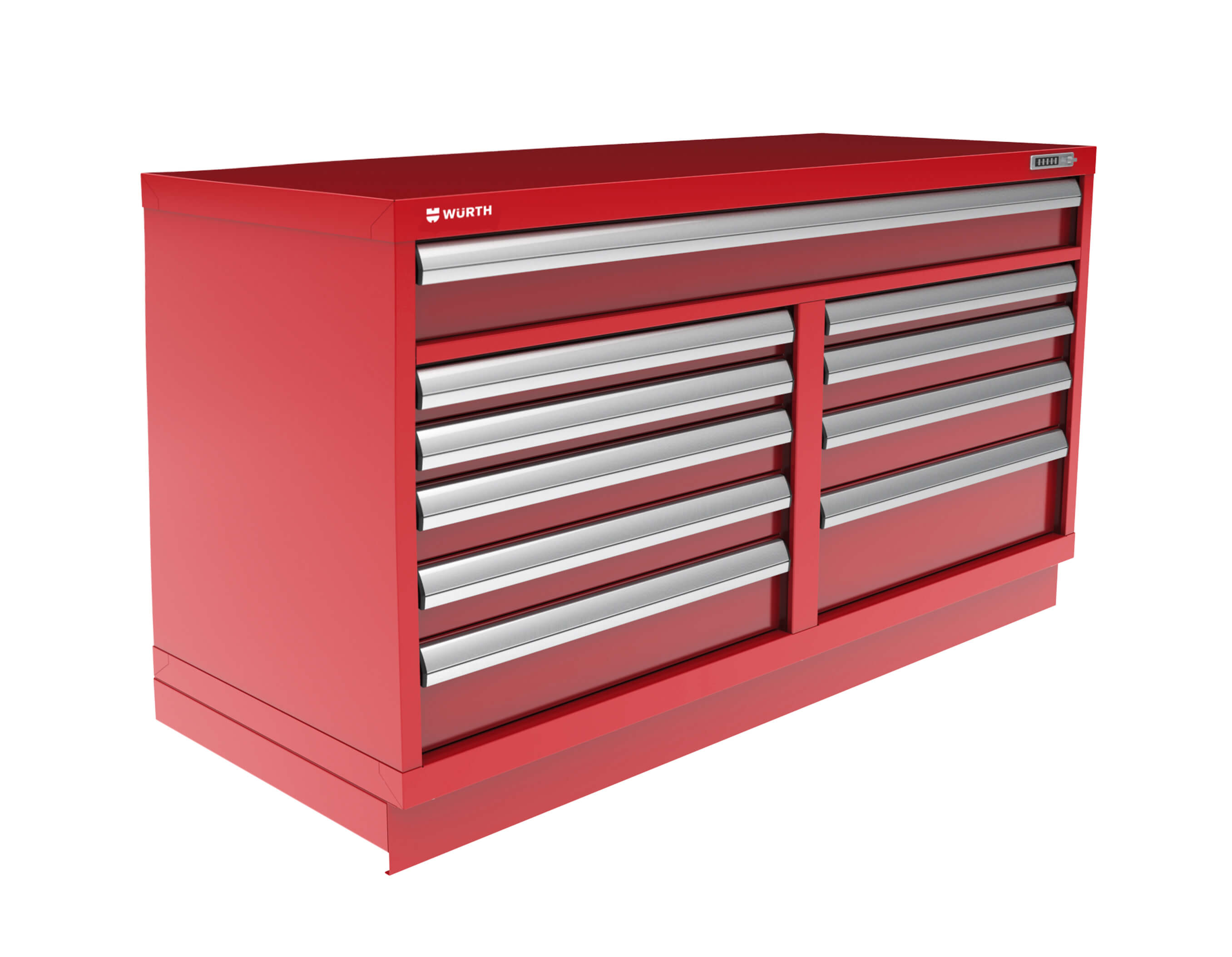 PREM CABINET 60" Lx24" Dx32" H WURTH RED 540IBS